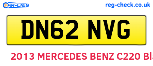 DN62NVG are the vehicle registration plates.