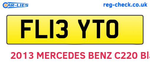 FL13YTO are the vehicle registration plates.