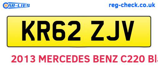 KR62ZJV are the vehicle registration plates.