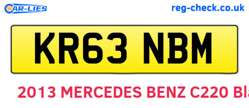 KR63NBM are the vehicle registration plates.