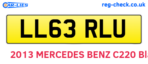 LL63RLU are the vehicle registration plates.