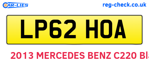 LP62HOA are the vehicle registration plates.