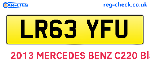 LR63YFU are the vehicle registration plates.
