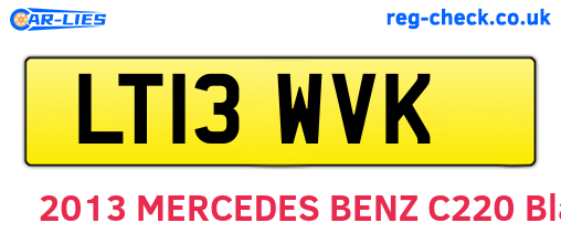 LT13WVK are the vehicle registration plates.
