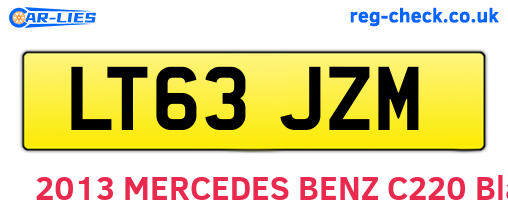 LT63JZM are the vehicle registration plates.