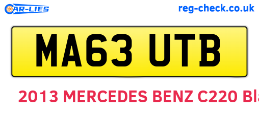MA63UTB are the vehicle registration plates.