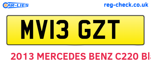 MV13GZT are the vehicle registration plates.