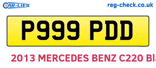 P999PDD are the vehicle registration plates.