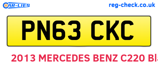 PN63CKC are the vehicle registration plates.