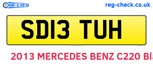 SD13TUH are the vehicle registration plates.