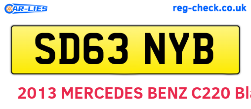 SD63NYB are the vehicle registration plates.