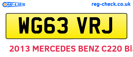 WG63VRJ are the vehicle registration plates.