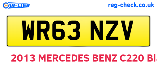 WR63NZV are the vehicle registration plates.