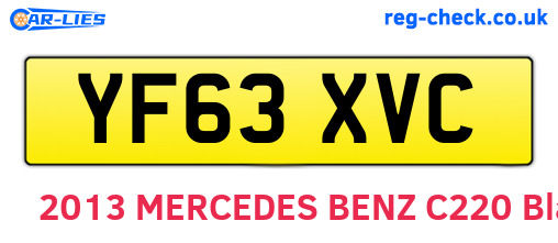 YF63XVC are the vehicle registration plates.