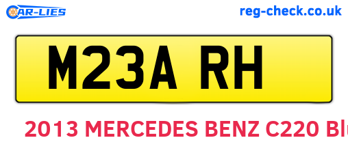 M23ARH are the vehicle registration plates.