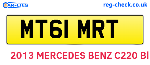 MT61MRT are the vehicle registration plates.