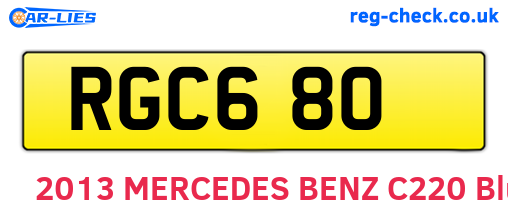 RGC680 are the vehicle registration plates.