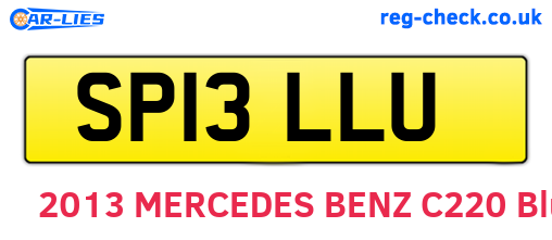 SP13LLU are the vehicle registration plates.