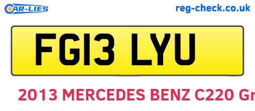 FG13LYU are the vehicle registration plates.