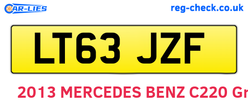 LT63JZF are the vehicle registration plates.