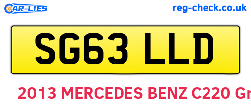 SG63LLD are the vehicle registration plates.