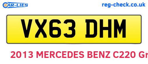 VX63DHM are the vehicle registration plates.