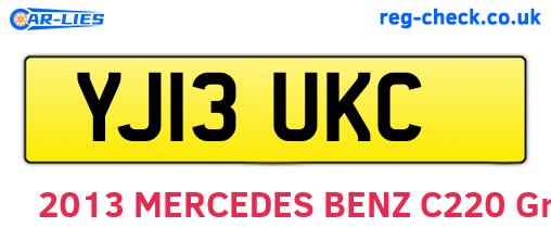 YJ13UKC are the vehicle registration plates.