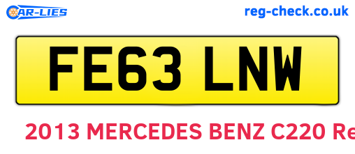 FE63LNW are the vehicle registration plates.