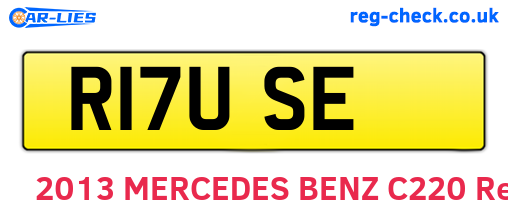 R17USE are the vehicle registration plates.
