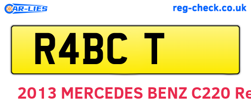 R4BCT are the vehicle registration plates.