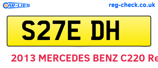 S27EDH are the vehicle registration plates.