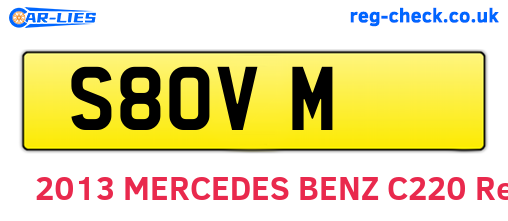 S8OVM are the vehicle registration plates.