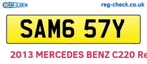 SAM657Y are the vehicle registration plates.