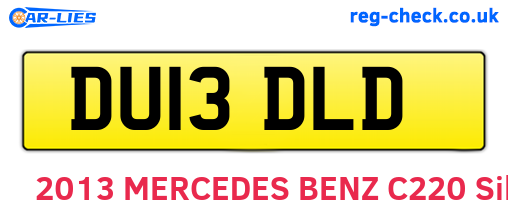 DU13DLD are the vehicle registration plates.