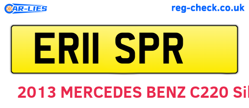 ER11SPR are the vehicle registration plates.