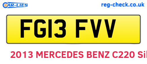 FG13FVV are the vehicle registration plates.
