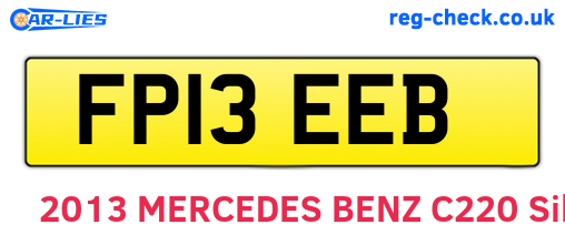 FP13EEB are the vehicle registration plates.