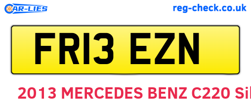 FR13EZN are the vehicle registration plates.