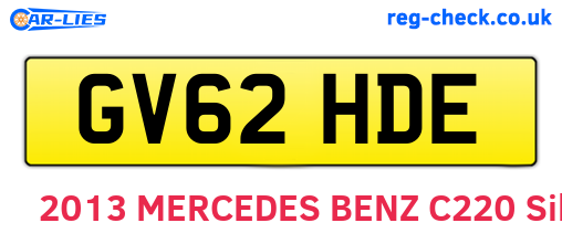 GV62HDE are the vehicle registration plates.