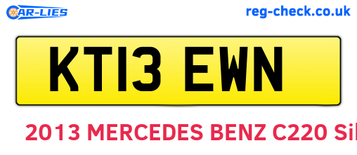 KT13EWN are the vehicle registration plates.