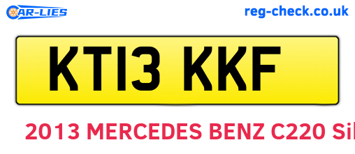 KT13KKF are the vehicle registration plates.