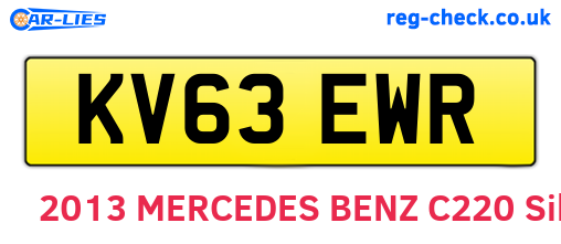 KV63EWR are the vehicle registration plates.