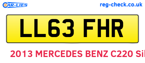 LL63FHR are the vehicle registration plates.