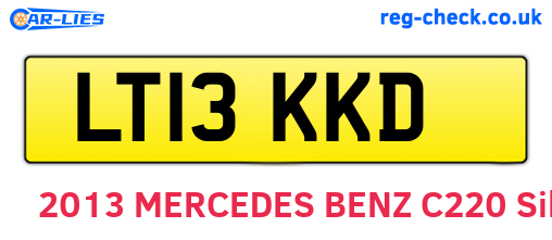 LT13KKD are the vehicle registration plates.