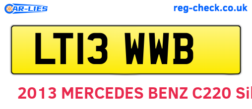 LT13WWB are the vehicle registration plates.