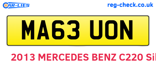 MA63UON are the vehicle registration plates.