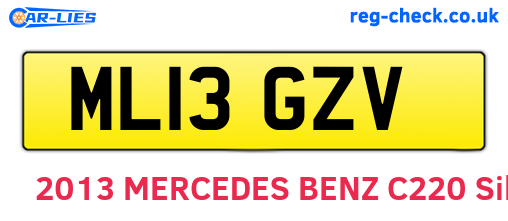ML13GZV are the vehicle registration plates.