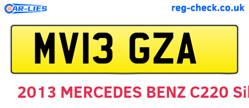 MV13GZA are the vehicle registration plates.