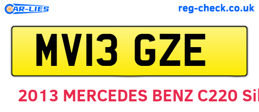 MV13GZE are the vehicle registration plates.