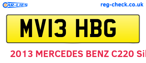 MV13HBG are the vehicle registration plates.